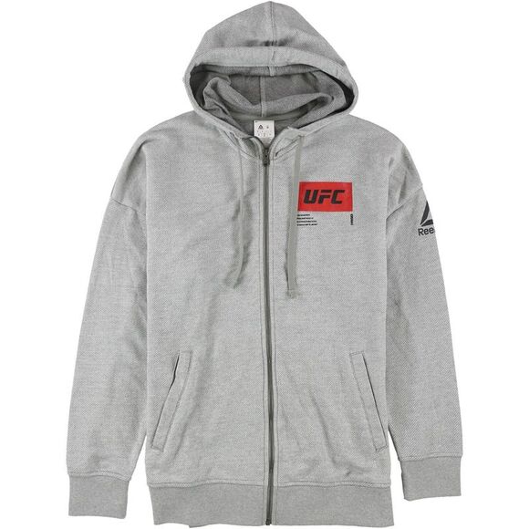 Reebok Womens UFC Fight Week Hoodie Sweatshirt, mgreyh, S - Picture 1 of 2
